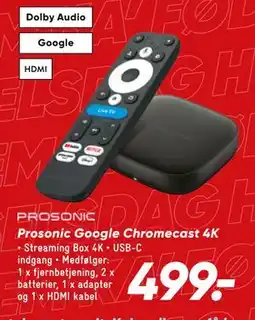 Bilka Prosonic Google Chromecast 4K tilbud