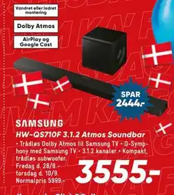 Bilka SAMSUNG HW-QS710F 3.1.2 Atmos Soundbar tilbud