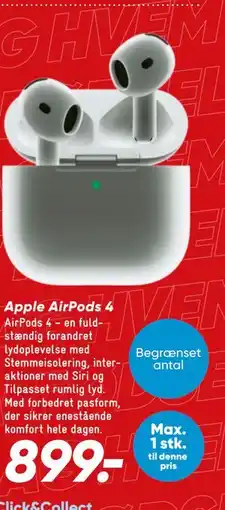 Bilka Apple AirPods 4 tilbud