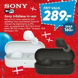 Bilka Sony trådløse in-ear tilbud