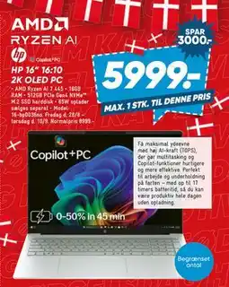 Bilka HP 16— 16:10 2K OLED PC tilbud
