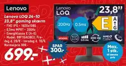 Bilka Lenovo LOQ 24-10 23,8” gaming skærm tilbud