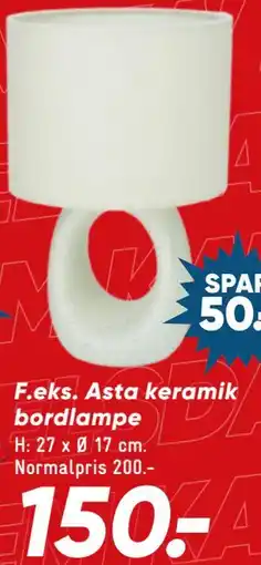 Bilka Asta keramik bordlampe tilbud