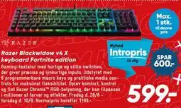 Bilka Razer Blackwidow v4 X keyboard Fortnite edition tilbud