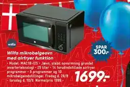 Bilka Wilfa mikrobølgeovn med airfryer funktion tilbud