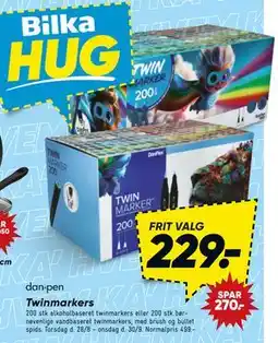 Bilka dan·pen Twinmarkers tilbud