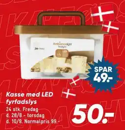 Bilka Kasse med LED fyrfadslys tilbud