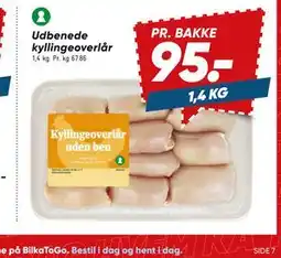 Bilka Udbenede kyllingeoverlår tilbud