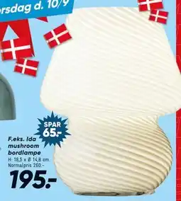 Bilka Ida mushroom bordlampe tilbud