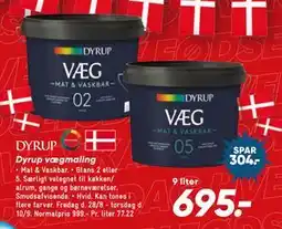 Bilka Dyrup vægmaling tilbud