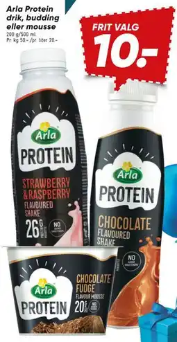 Bilka Arla Protein drik, budding eller mousse tilbud