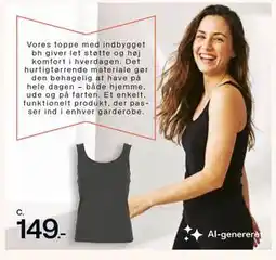 Bilka Top med indbygget bh tilbud