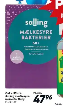 Bilka Salling mælkesyrebakterier Daily tilbud