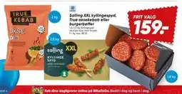 Bilka Salling XXL kyllingespyd, True oksekebab eller burgerbøffer tilbud