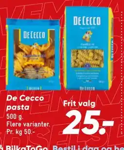 Bilka De Cecco pasta tilbud