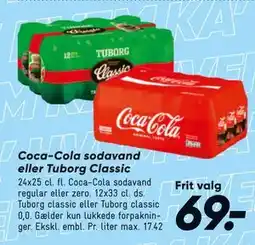 Bilka Coca-Cola sodavand eller Tuborg Classic tilbud