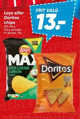 Bilka Lays eller Doritos chips tilbud