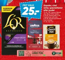 Bilka Kapsler, chai latte, specialiteter eller puder tilbud