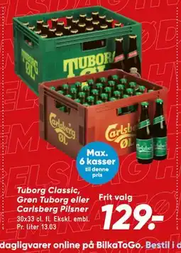 Bilka Tuborg Classic, Grøn Tuborg eller Carlsberg Pilsner tilbud