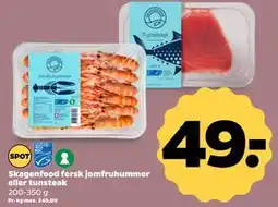 Netto Skagenfood fersk jomfruhummer eller tunsteak tilbud