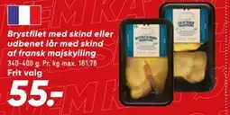 Bilka Brystfilet med skind eller udbenet lår med skind af fransk majskylling tilbud