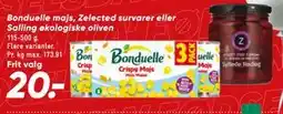 Bilka Bonduelle majs, Zelected survarer eller Salling økologiske oliven tilbud