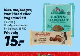 Bilka Kiks, majskager, knækbrød eller kagemarked tilbud