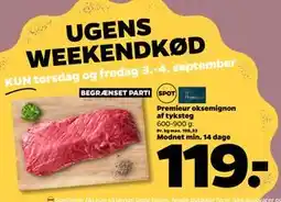 Netto Premieur oksemignon af tyksteg tilbud