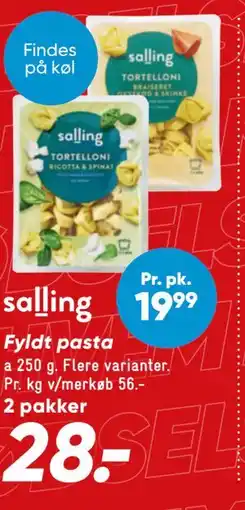Bilka Salling Fyldt pasta tilbud