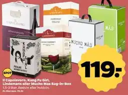 Netto Il Capolavoro, Kung Fu Girl, Lindemans eller Mucho Mas Bag-in-Box tilbud