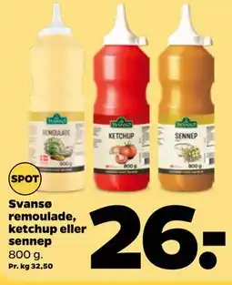 Netto Svansø remoulade, ketchup eller sennep tilbud