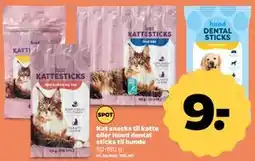 Netto Kat snacks til katte eller Hund dental sticks til hunde tilbud