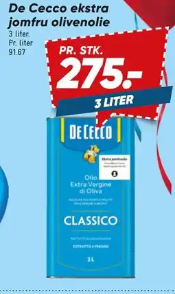 Bilka De Cecco ekstra jomfru olivenolie tilbud