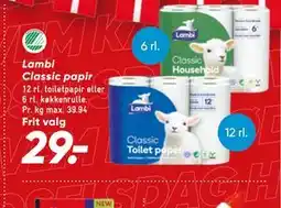 Bilka Lambi Classic papir tilbud