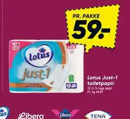 Bilka Lotus Just-1 toiletpapir tilbud