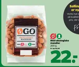 Netto ØGO økologiske mandler tilbud