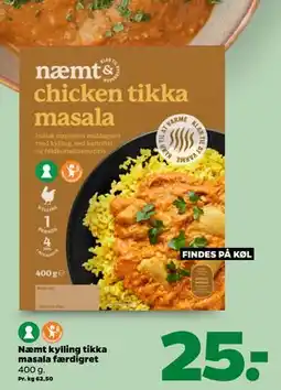 Netto Næmt kylling tikka masala færdigret tilbud