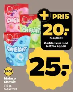 Netto Malaco Chewit tilbud