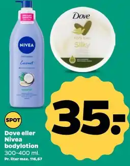 Netto Dove eller Nivea bodylotion tilbud