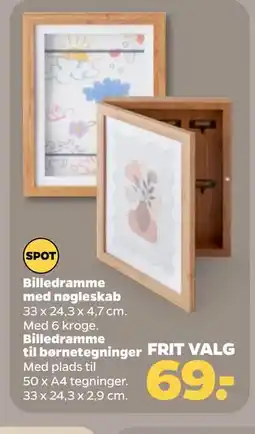 Netto Billedramme med nøgleskab tilbud