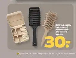 Netto Smykkeskrin, børste med vildsvinehår eller krøllebørste tilbud