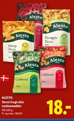 Lidl ALESTO Tørret frugt eller cashewnødder tilbud
