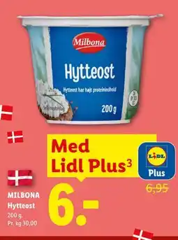 Lidl MILBONA Hytteost, App-pris tilbud