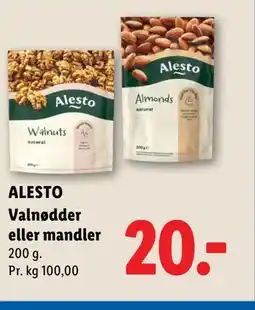 Lidl Valnødder eller mandler tilbud