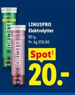 Lidl LINUSPRO Elektrolytter tilbud