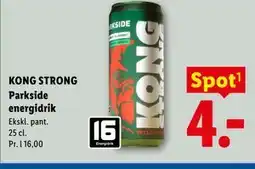 Lidl KONG STRONG Parkside energidrik tilbud