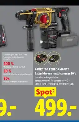 Lidl PARKSIDE PERFORMANCE Batteridreven multihammer 20 V tilbud