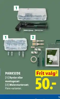 Lidl PARKSIDE [ 1 ] Dyvler eller montagesæt tilbud