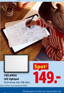 Lidl CRELANDO LED-lightpad tilbud