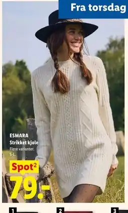 Lidl ESMARA Strikket kjole tilbud